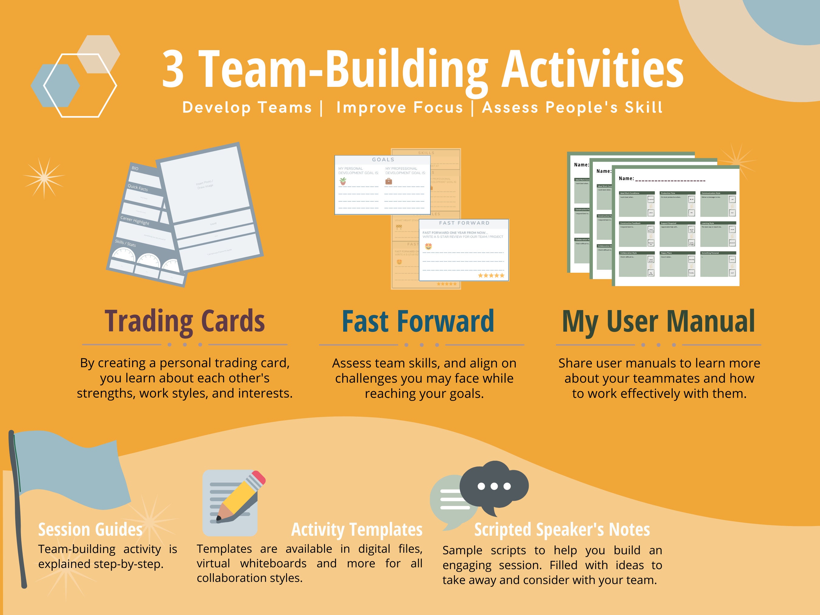 Team Building Activity Bundle, Games for Work, Templates, in PDF