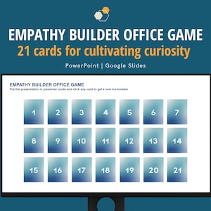 Konversationskartenspiel, 21 Empathie Baumeister Kartenspiel | Powerpoint Spiel, Google Slides, Sofortdownload, 2024