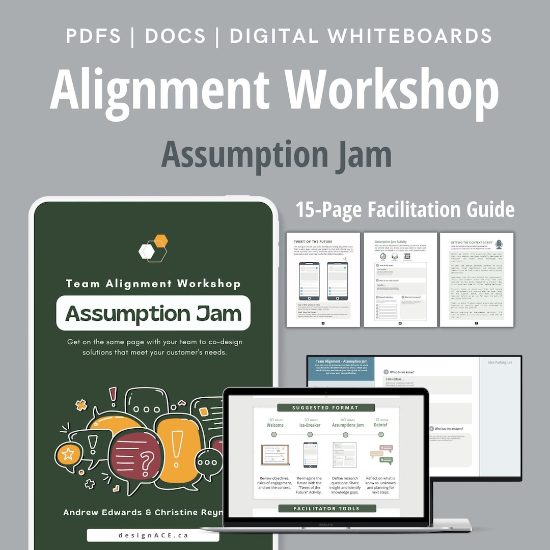 Assumption Jam: Team Alignment Workshop Facilitation Guide (digital ...