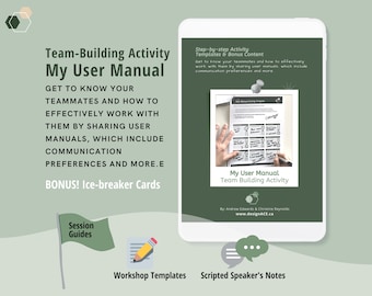Team Building Game for Work, My User Manual, Communication Templates in PDF, Google Slides, Canva Whiteboard, Instant Download, 2024