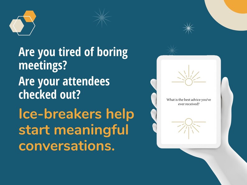 Icebreaker Conversation Cards, 59 Icebreaker Questions, Games for Work