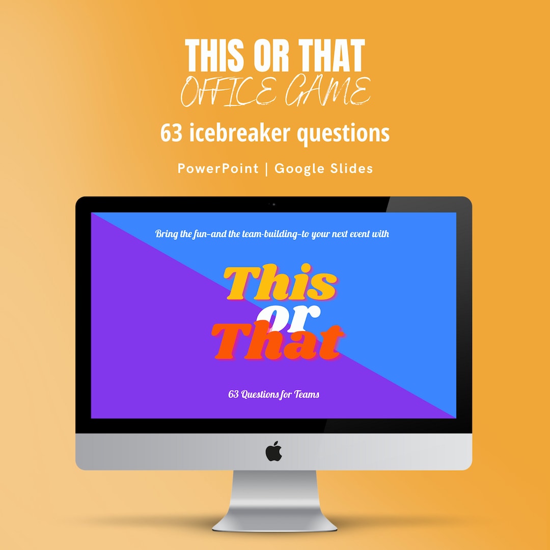 Teambuilding Icebreaker Office Game this or That Powerpoint, Google