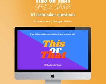 Team-Building Icebreaker Bürospiel "Dies oder das" | Powerpoint, Google Slides, Sofortdownload für Virtuelles Team, Meetings, und Ereignisse