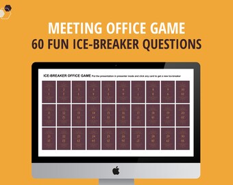 Gioco da ufficio, 60 divertenti domande rompighiaccio, gioco Zoom per PowerPoint, Google Slides per riunioni virtuali e networking