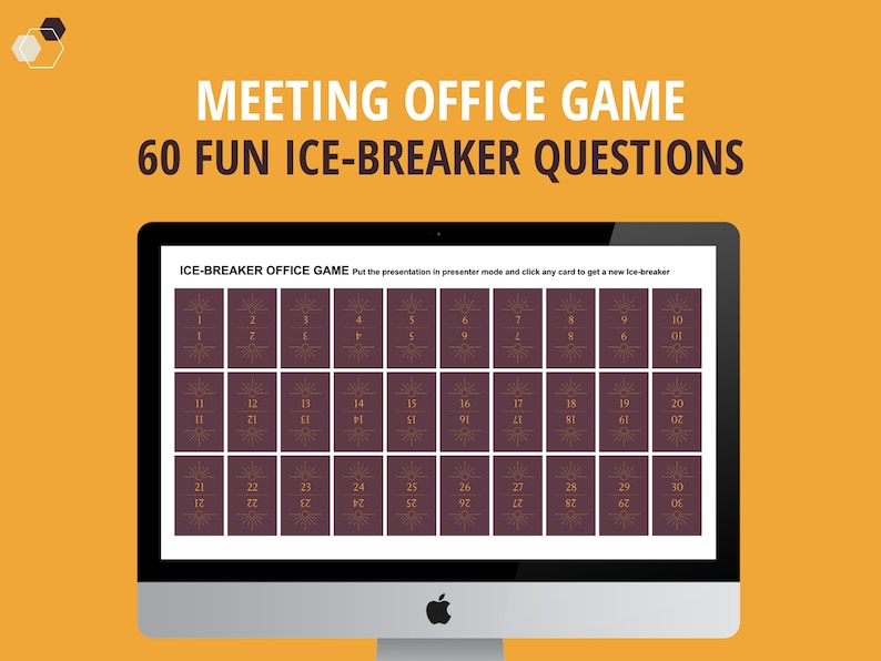Office Game, 60 Fun Icebreaker Questions, Zoom Game for Powerpoint
