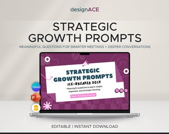 Small Business Strategy Prompts for Planning Sessions | Customize in Canva Digital Download available in PDF & PowerPoint