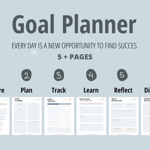 Interactive Goal Planner: Daily SMART Goals & Habit Tracker (printable ...