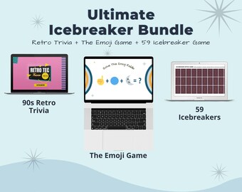 Team Building Icebreaker Games Bundle: Trivia, Emoji Riddles (Digital Download)
