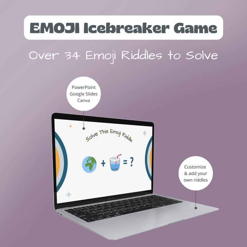 Emoji Riddle Teambuilding Icebreaker Game Customizable Canva Template