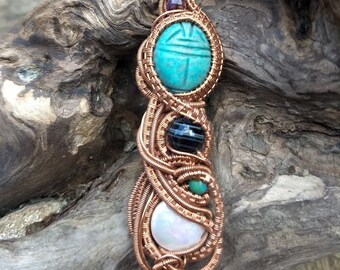 Turquoise Scarab Pendant