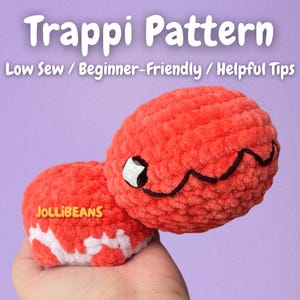 Trappi the Ground Ameise Poké Muster |  Niedrige Nähen, Anfänger freundlich, Taschenmonster, niedliches Insekt Amigurumi