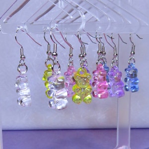 Gummy Bear Earrings, Gummy Bear, Gummy Bear Charms, Gummy Earrings