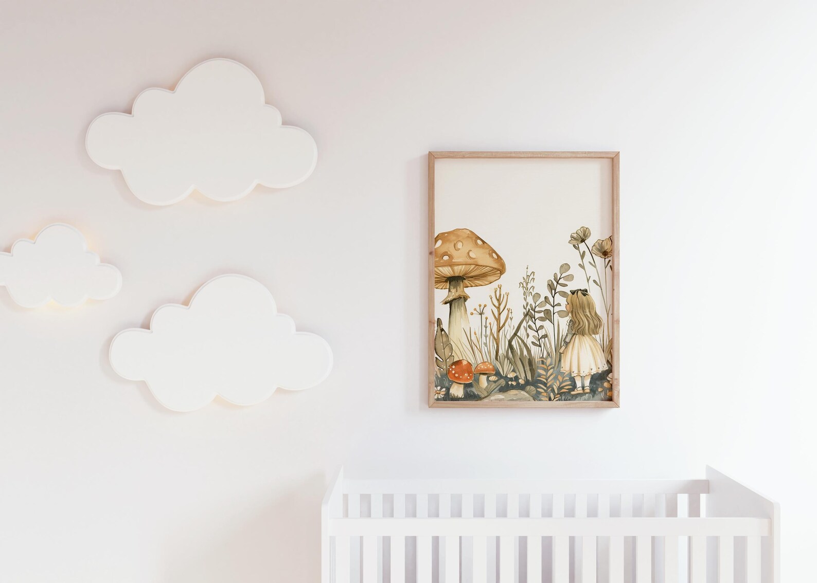 Alice in Wonderland Watercolor Print: Mushroom Nursery Art (digital ...