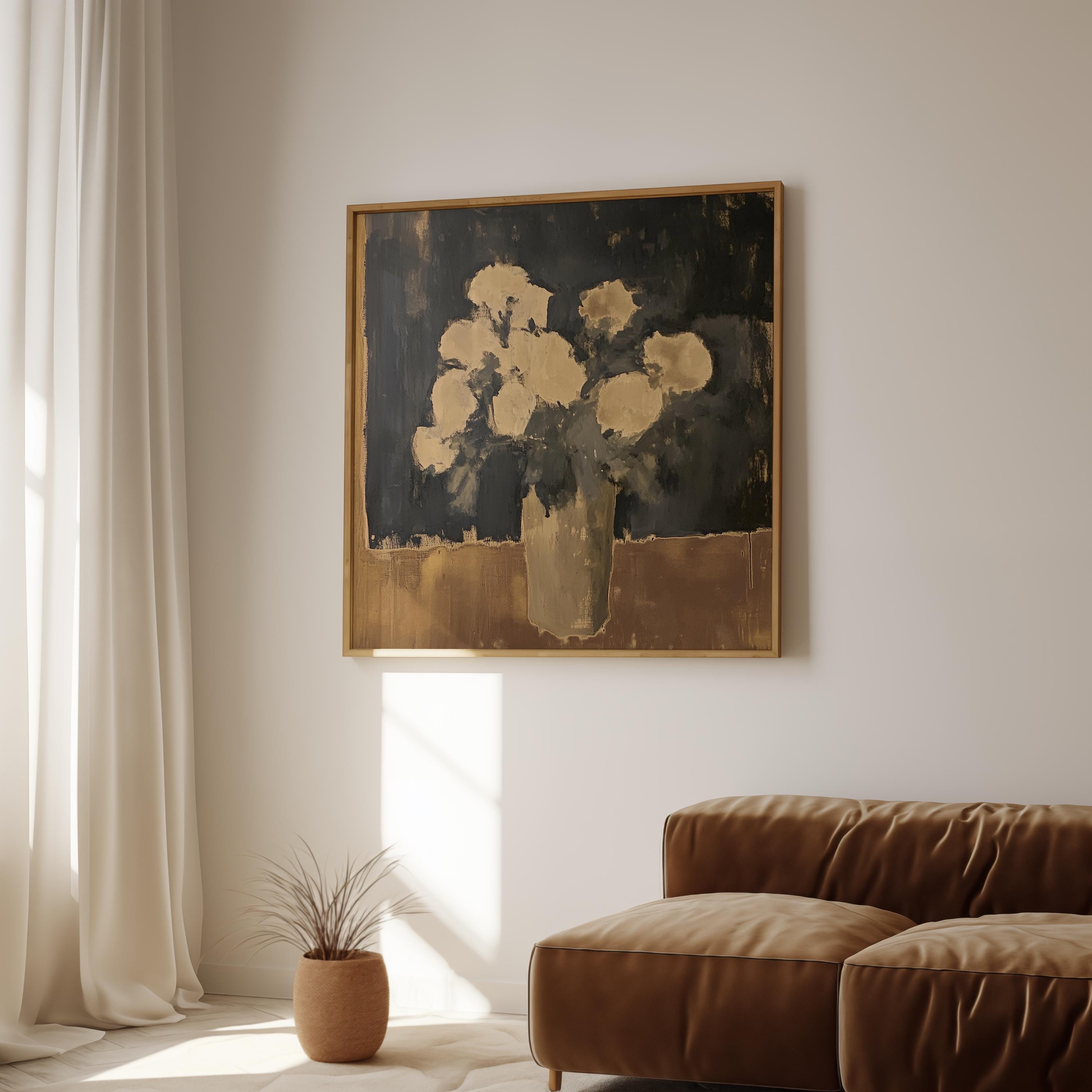 Dark Floral Still Life Print: Vintage Moody Wall Art (digital Download ...