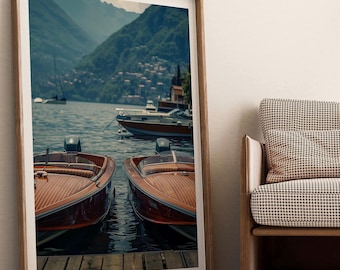 Rennboote aus Holz: Vintage Lakehouse Nautische Kunst (Digitaler Download)