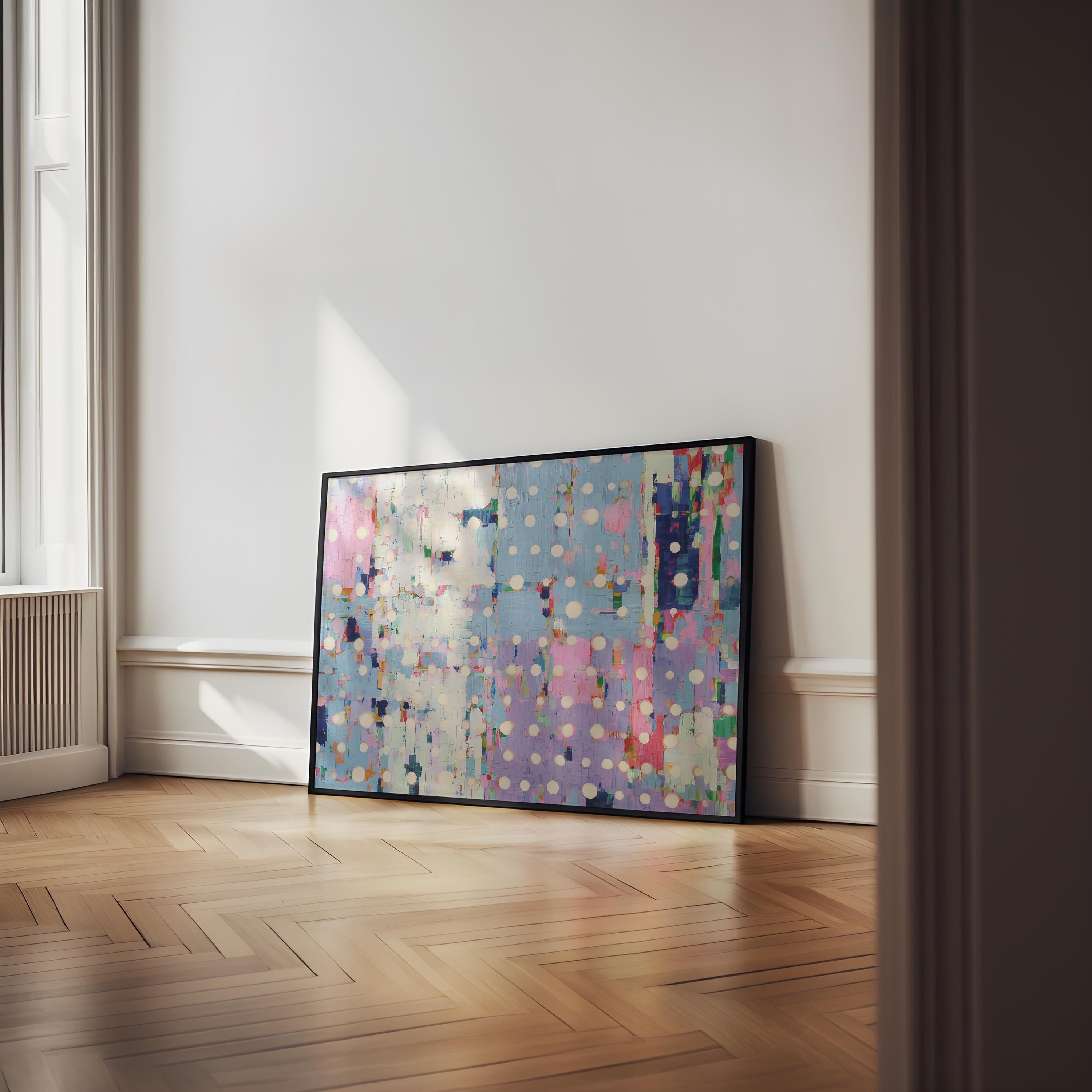 Colorful Abstract Dot Wall Art | Modern Textured Print | Pastel Pop Art ...