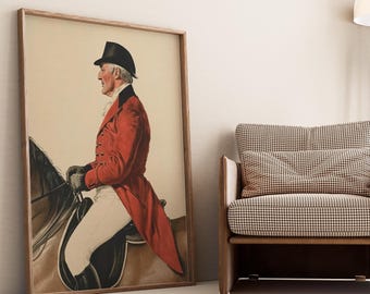 Vintage Fox Hunt Print: Equestrian English Country Decor (Digital Download)