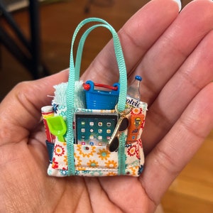 Dollhouse Miniature Beach Bag