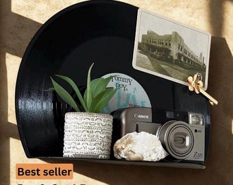 Vinyl Record Shelf — Buy 3 Get 1 Free — Wall Hangings Included