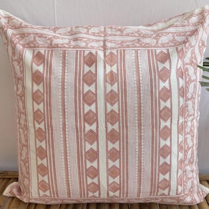 Indian Block Printed Cushion Cover, Decorative Pillow Covers, Designer Sofa Cushion Covers, Floral Pillow Covers, Boho Neutral Throw Pillows