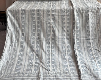 Block Print Cotton Dohar Quilt, Lightweight Summer Blanket, Reversible Bed Cover, Breathable Bedding Set