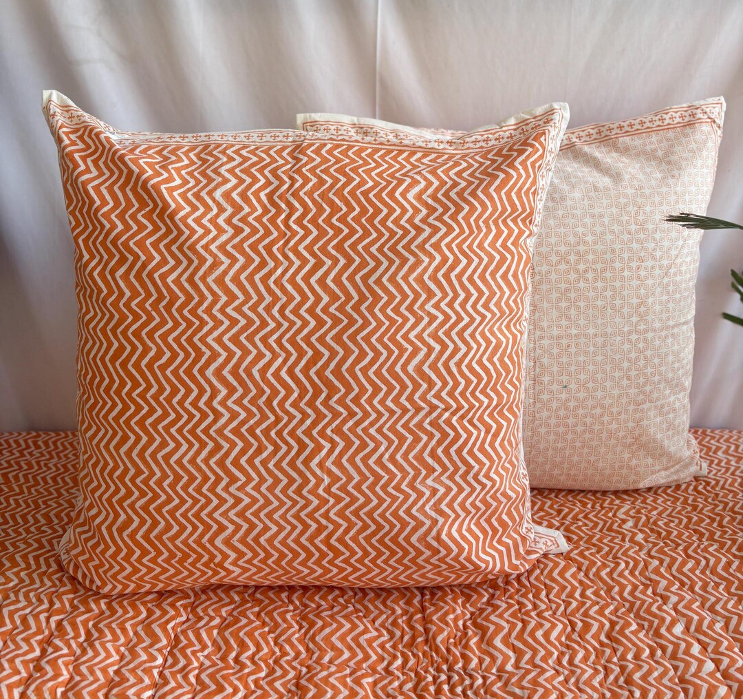 The Inspiring Home Rani Block Printed Throw Pillow main image 1