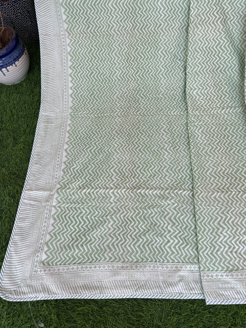 Jaipur Hand Block Printed Dohar Quilt Handmade Jaipuri Rajai, Indian