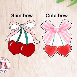 Fast Shipping! Heart Cherries With Bow Cookie Cutter. Cherry Cookie Cutter. Fruit Cookie Cutter