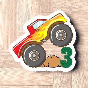 Fast Shipping! Monster Truck Number 3 Cookie Cutter - Birthday Baking Gift