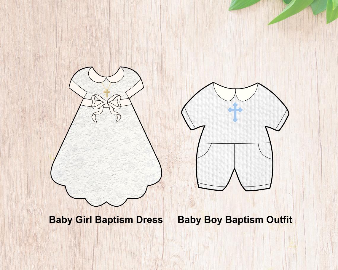 Baptism Outfit Cookie Cutter. Baby Shower Cookie Cutter. Baptism Dress Cookie Cutter.