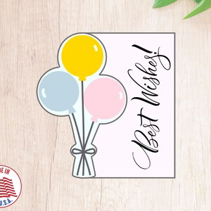 Fast Shipping! Balloon Bunch Vertical Plaque Cookie Cutter. Balloon Cookie Cutter