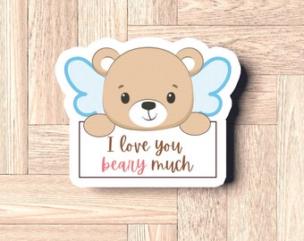 Cupid Bear Plaque Cookie Cutter - Baby Shower Valentines Day Baking Gift