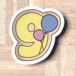 Fast Shipping! Balloon Number 9 Cookie Cutter