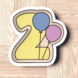 Fast Shipping! Birthday  Number 2 Cookie Cutter - Baking Gift
