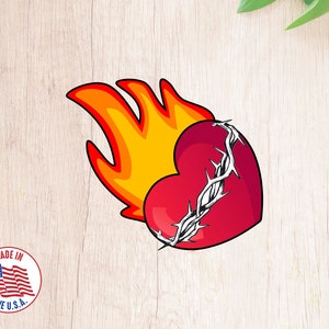 Fast Shipping! Heart On Fire Cookie Cutter. Valentine&#39;s Day Cookie Cutter