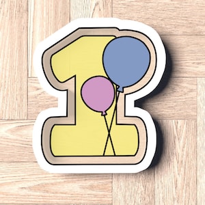 Fast Shipping! Birthday Number 1 Cookie Cutter