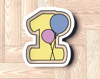 Birthday Number 1 Cookie Cutter