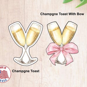 Fast Shipping! Champagne Toast Cookie Cutters. Wedding Cookie Cutter