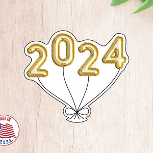 Fast Shipping! 2024 Balloon Cookie Cutter. Grad Cookie Cutter, Wedding Cookie Cutter, Baby Shower Cookie Cutter