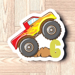 Fast Shipping! Monster Truck Number 6 Cookie Cutter - Birthday Baking Gift