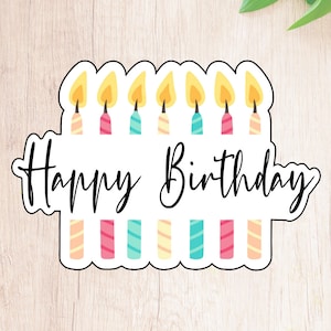 Fast Shipping! Happy Birthday Candle Plaque Cookie Cutter