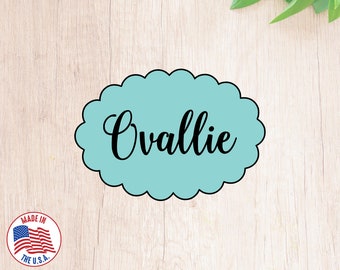 Ovallie Cookie Cutter. Scalloped Oval Cookie Cutter