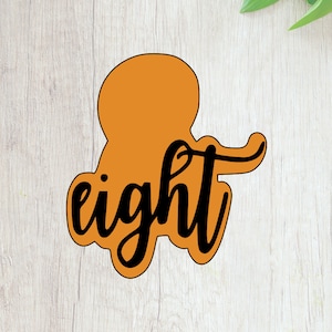 Fast Shipping! Lettered Number 8 Cookie Cutter