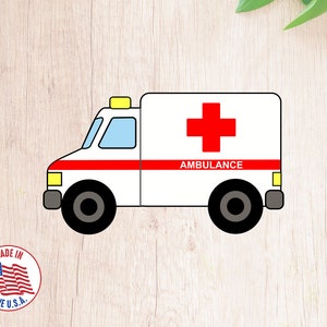 Expédition rapide ! Emporte-pièce à l&#39;emporte-pièce Ambulance - Cadeau de pâtisserie d&#39;anniversaire sur le thème du docteur