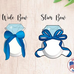 Fast Shipping! Diamond Ring With Bow Cookie Cutter. Wedding Cookie Cutter