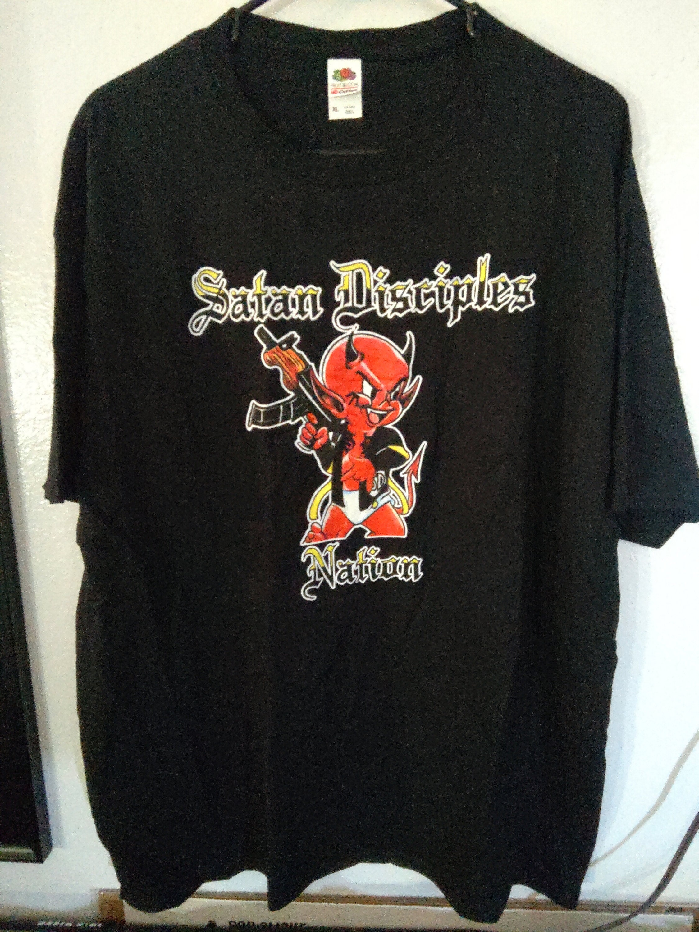 Satan Disciples Nation Shirt Throwback SD Diaper Devil Emblem Design  Chicago Folks Memorabilia Hood Kings Official Shirt Size L - Etsy