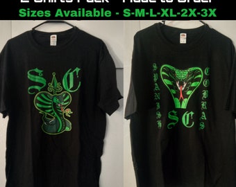 2 Insane Spanish Cobras Nation Shirts package -SC -Folks -Chicago -Sizes made to Order s-m-l-xl-2x-3x-Hood Kings Official Memorabilia Shirts