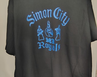 Simon City Royals Nation 1970s Shirt - Oldschool SCR Design - Chicago Folks - Hood Kings Official Memorabilia Shirt - Size XL