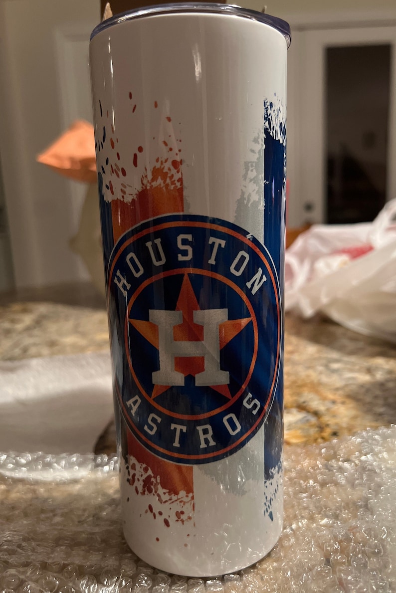 Astro tumblers, World Series champions, baseball tumbler, Houston tumbler image 1