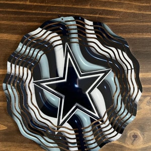 Dallas Cowboy Fan Gift, Cowboy Wind Spinner, Dallas Fan Gift